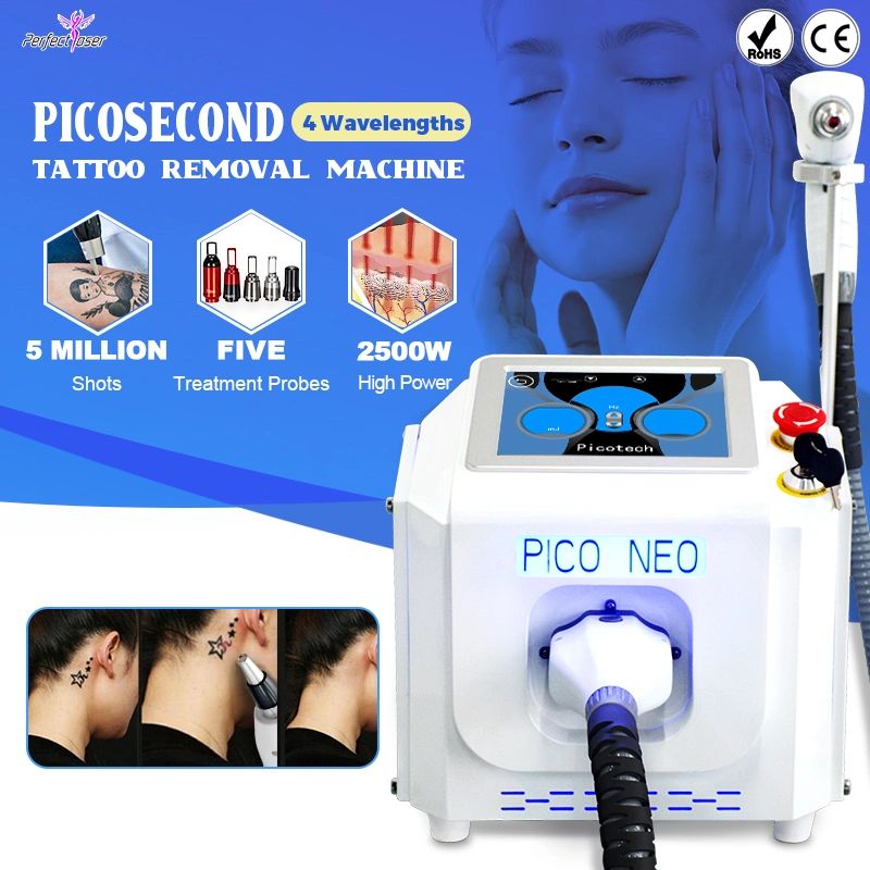 2 Years Warranty Latest Professional Laser Tattoo Removal 5 Wavelengths Picosecond Tattoo Removal Infrared Aiming Laser Q-Switch Color Removal Laser