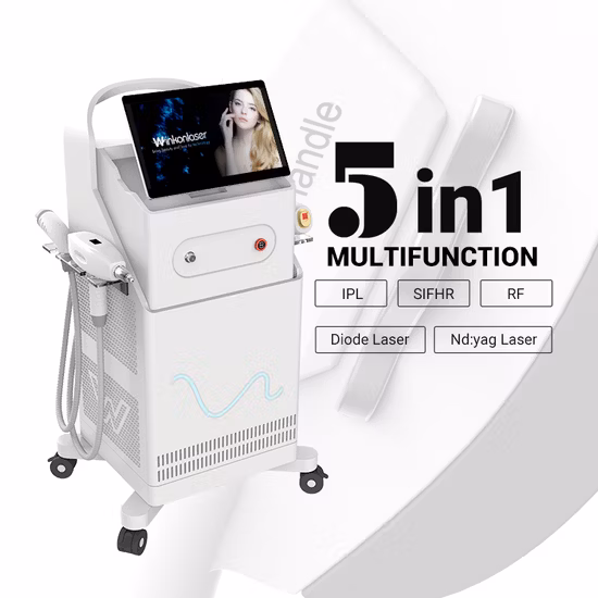 5in1 IPL Opt Elight RF ND YAG Пигментация Аппарат для удаления прыщей Пикосекундный лазер Машина для удаления татуировок
