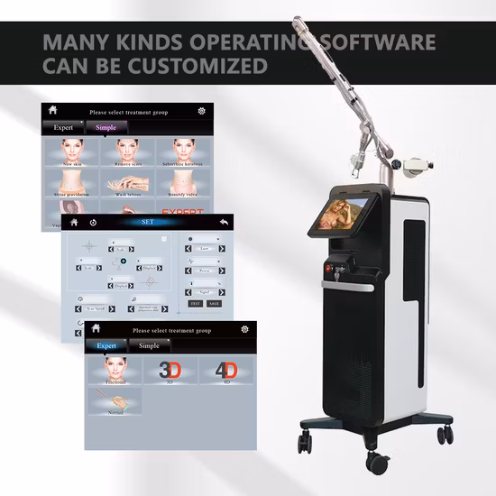 Профессиональный хирургический фракционный лазер CO2 для шлифовки кожи/удаления шрамов, косметический аппарат/вертикальная обработка CO2, подтяжка влагалища, лазер CO2, косметический аппарат, эрбий
