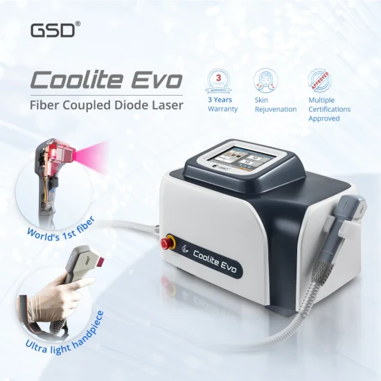 GSD Coolite Evo постоянный безболезненный 808 нм 810 нм диодный лазерный аппарат для удаления волос салон красоты диодный волоконно-оптический лазер для депиляции александритовое устройство
